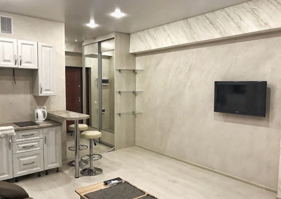 Интерьер комнаты студии 18 кв.м