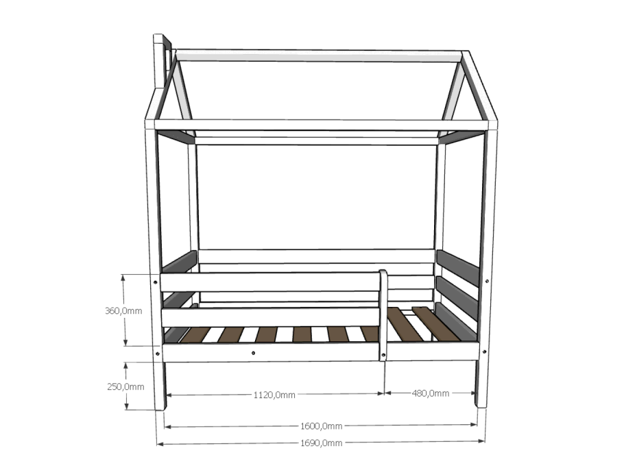 Двухъярусные кровати 80х160 схема