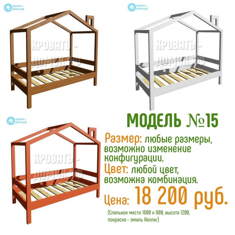 Кроватка домик габариты
