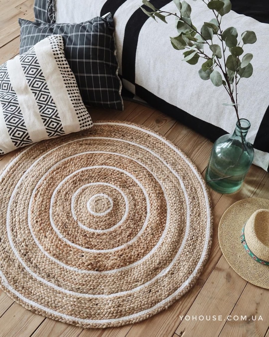 Коврик из шпагата джутового