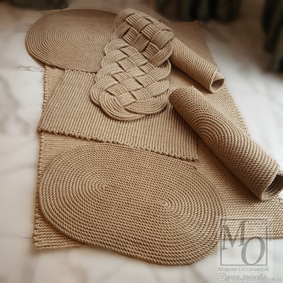 Ковер из джутового каната