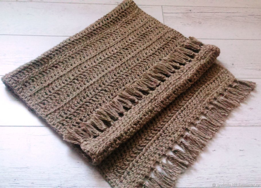 Вязаные коврики из джута