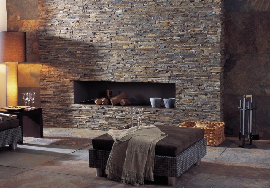 Каменная кладка в интерьере