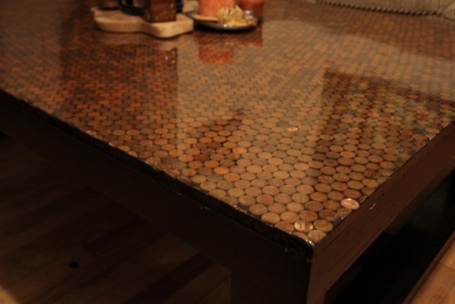 Столик из монет