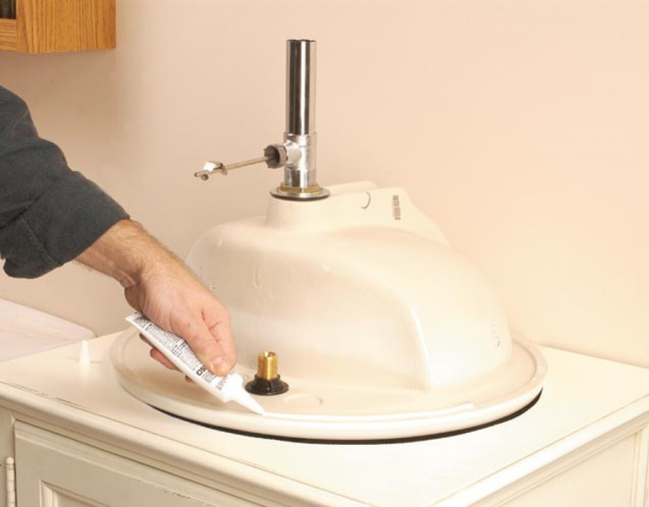 Монтаж раковины в столешницу