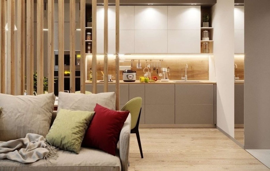 Перегородка для зонирования кухни