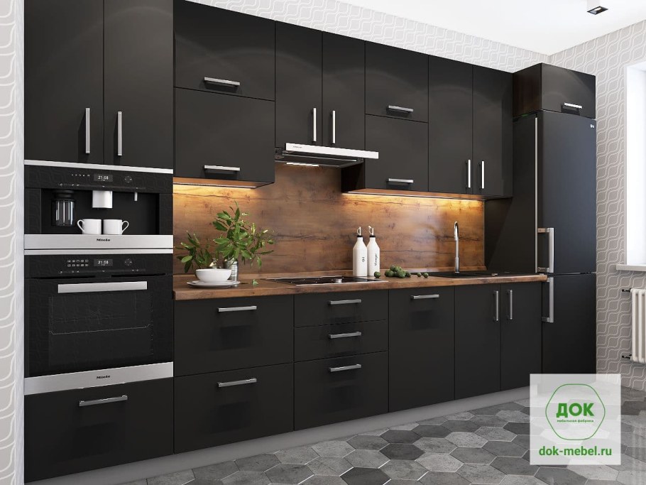 Кухня фасады Egger графит sf019