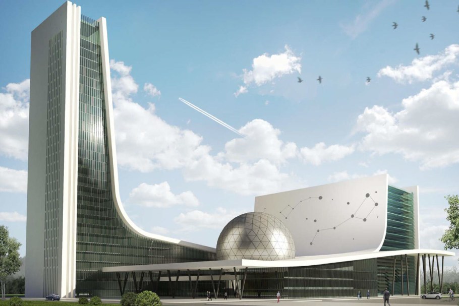 Башня национального космического центра в Москве