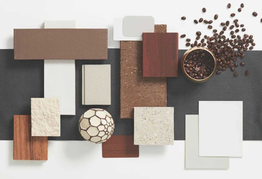 Коллаж материалов для интерьера