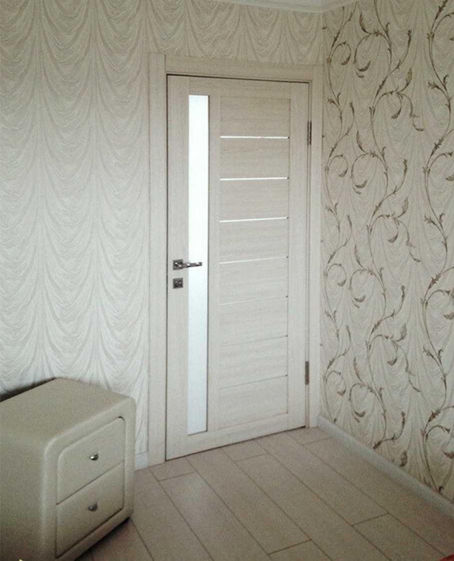 Дверь межкомнатная капучино мелинга в интерьере