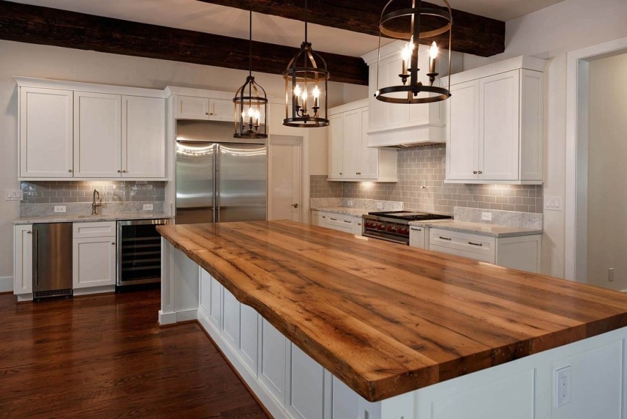 Деревянная кухонная столешница