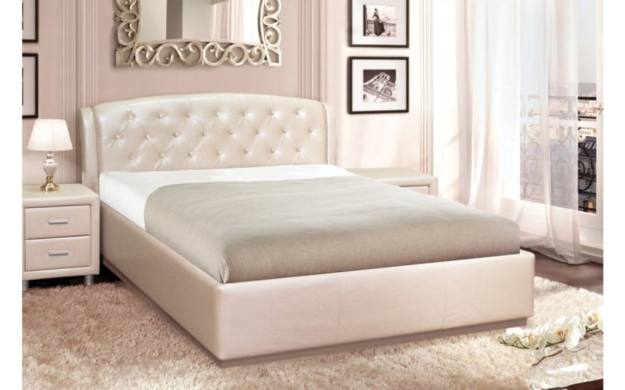 Кровать vederi 160х200 экокожа