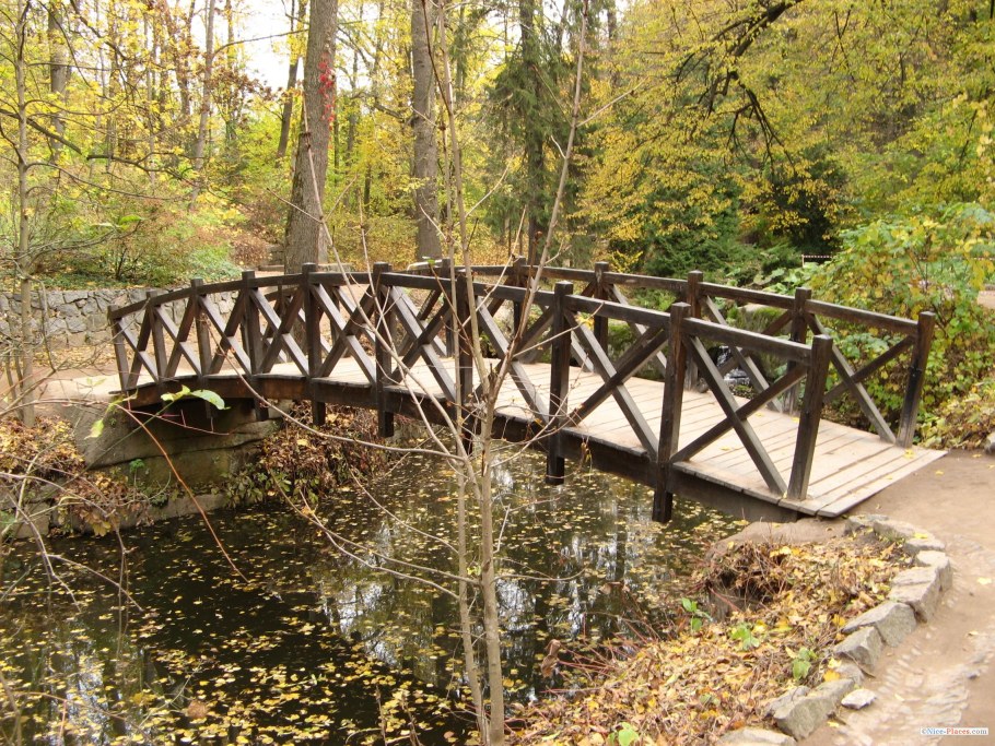 Деревянный мостик через ручей