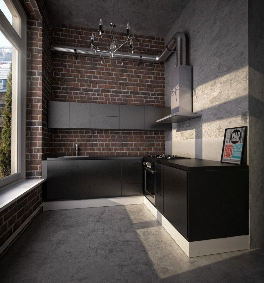 Кухня лофт 10 м 2