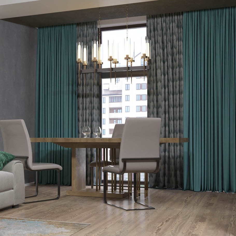 Шторы Этель изумруд