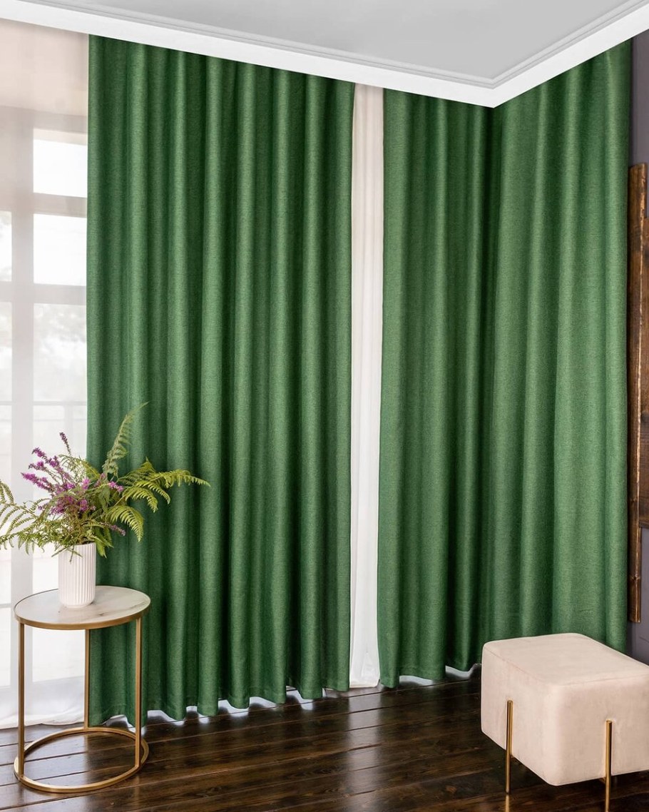 Шторы изумрудного цвета