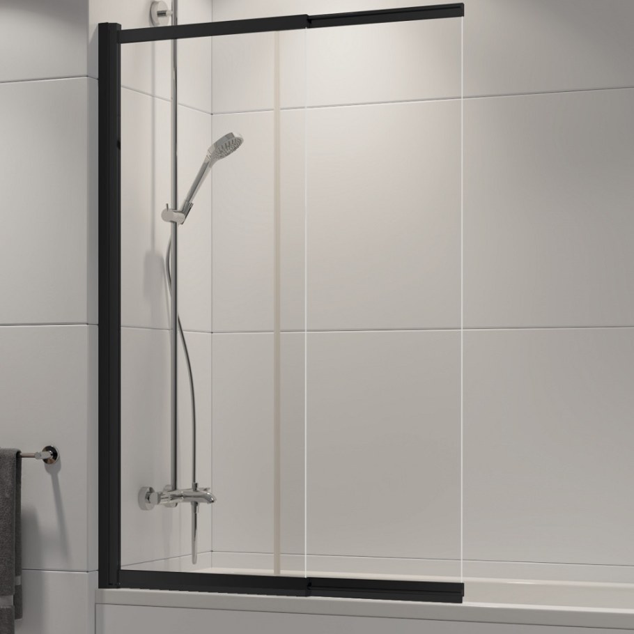 Душевая шторка 70 черный профиль антикапля