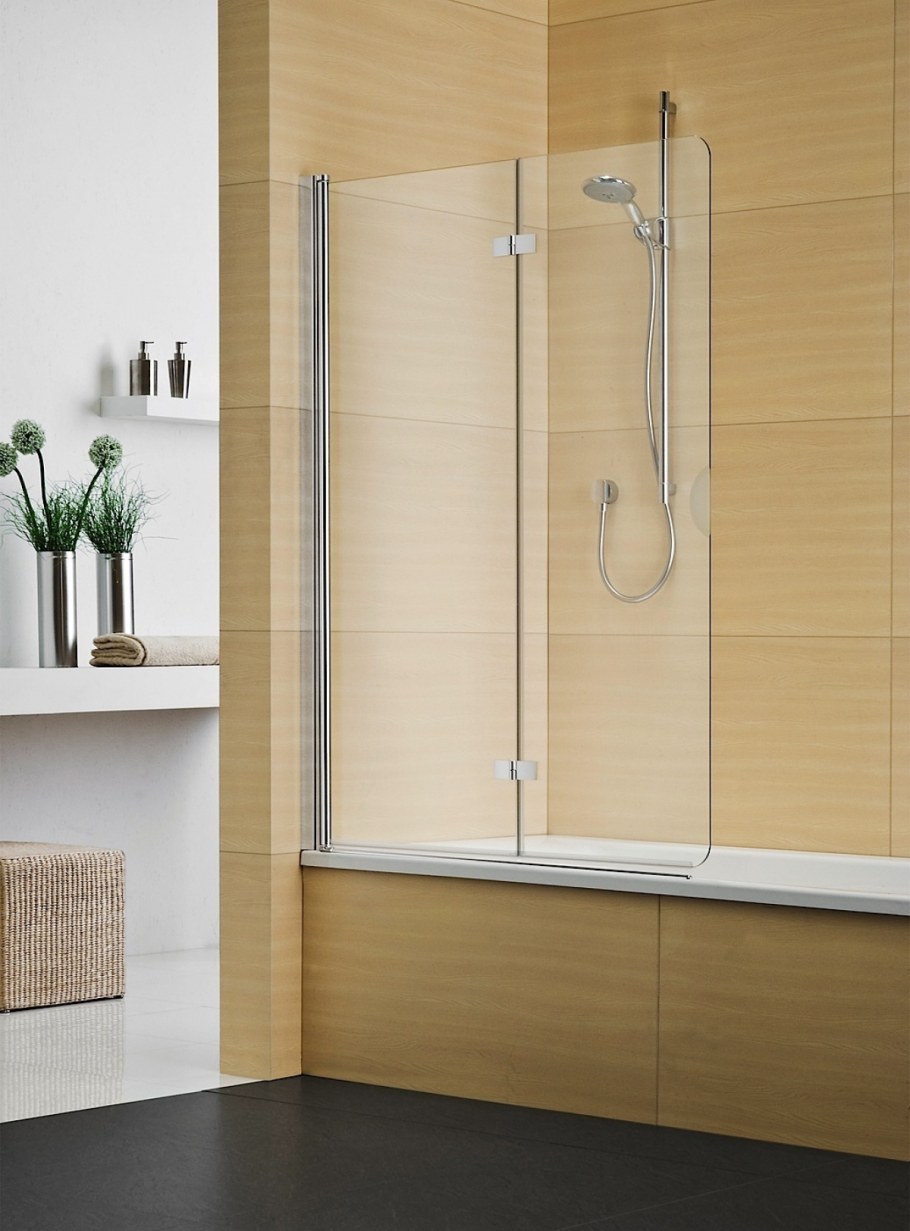 Шторка для ванной стеклянная складная Comores 114