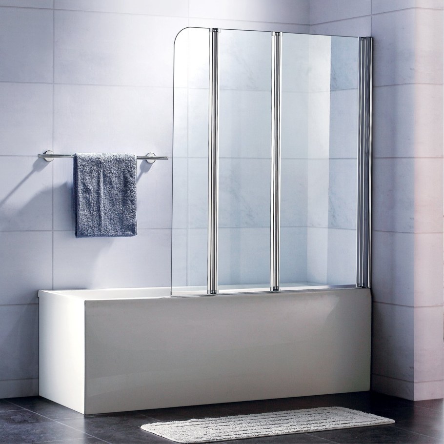 Стеклянные шторки для ванной 140x30