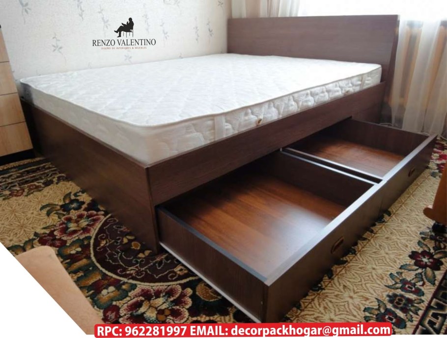 Кровать из ДСП С выдвижными ящиками