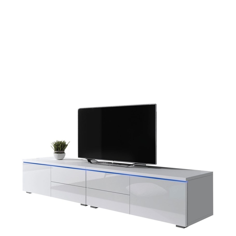 Тумба ТВ RTV белый глянец 200 см