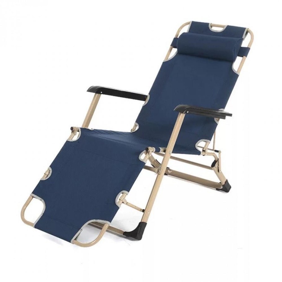 Шезлонг раскладушка с подголовником COOLWALK 178*66*25