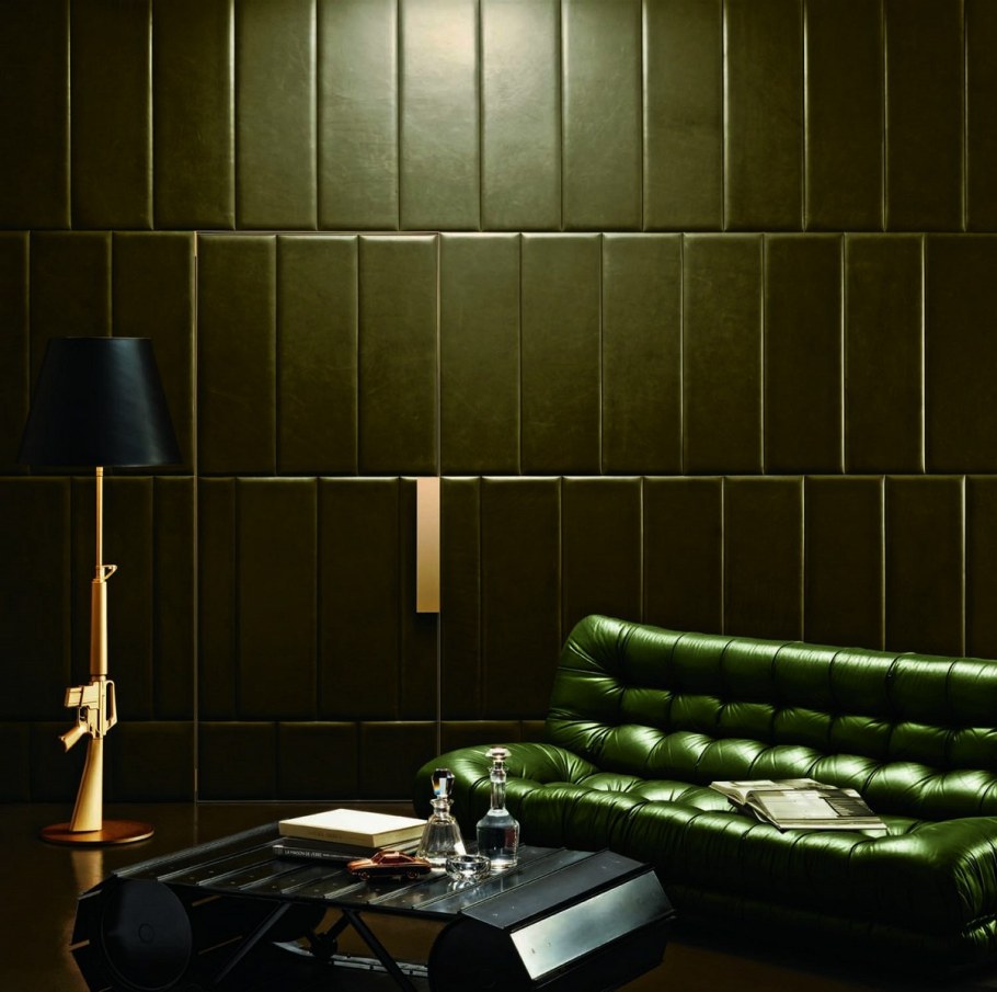 Декоративная штукатурка под кожу в интерьере