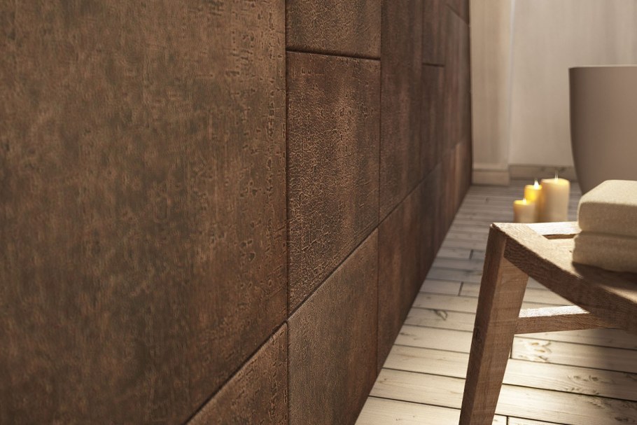 Кожаная плитка для стен