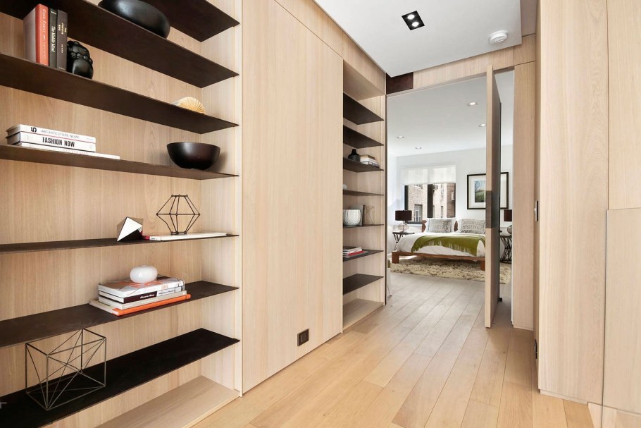 Современные стеллажи в интерьере