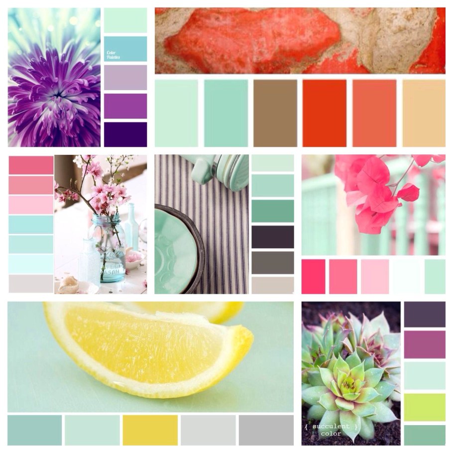 Цветовые сочетания с мятным