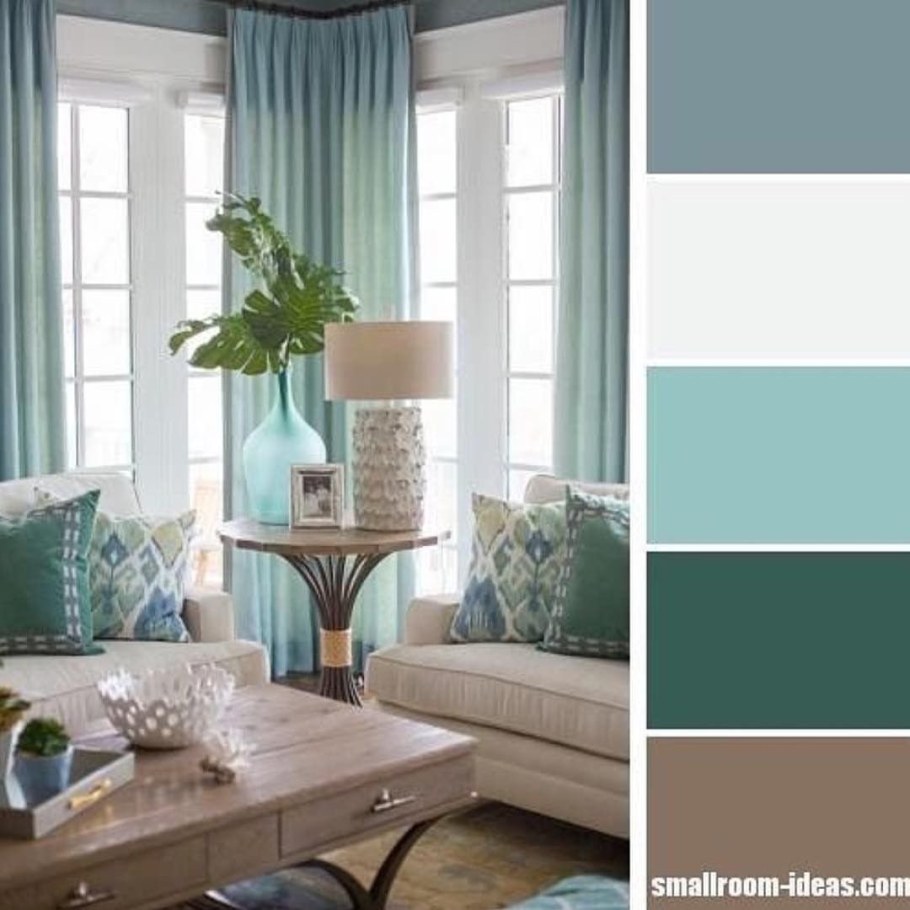 Сочетание с бирюзовым цветом в интерьере