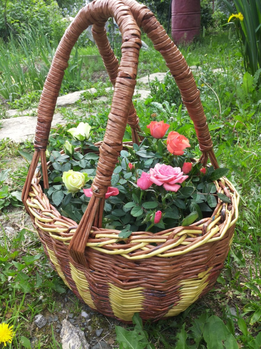 Плетеные клумбы