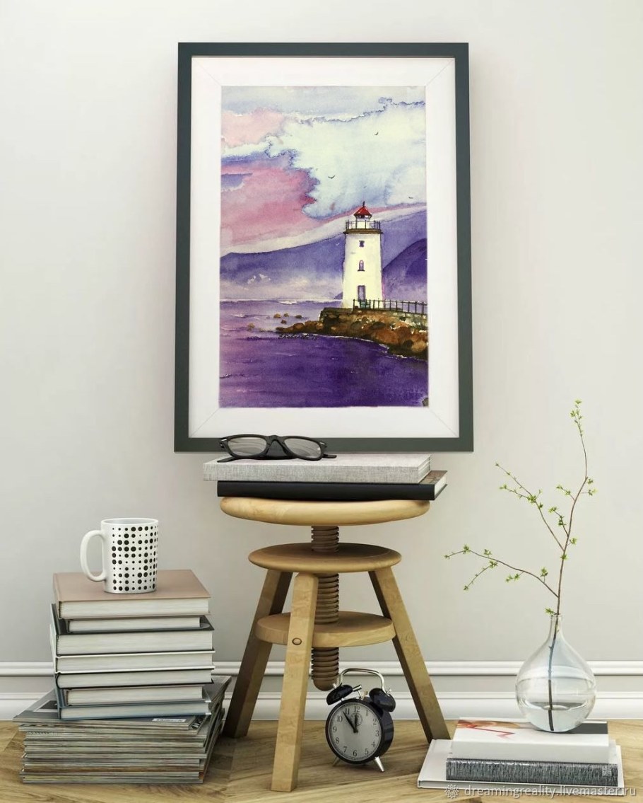 Картины с паспарту в интерьере