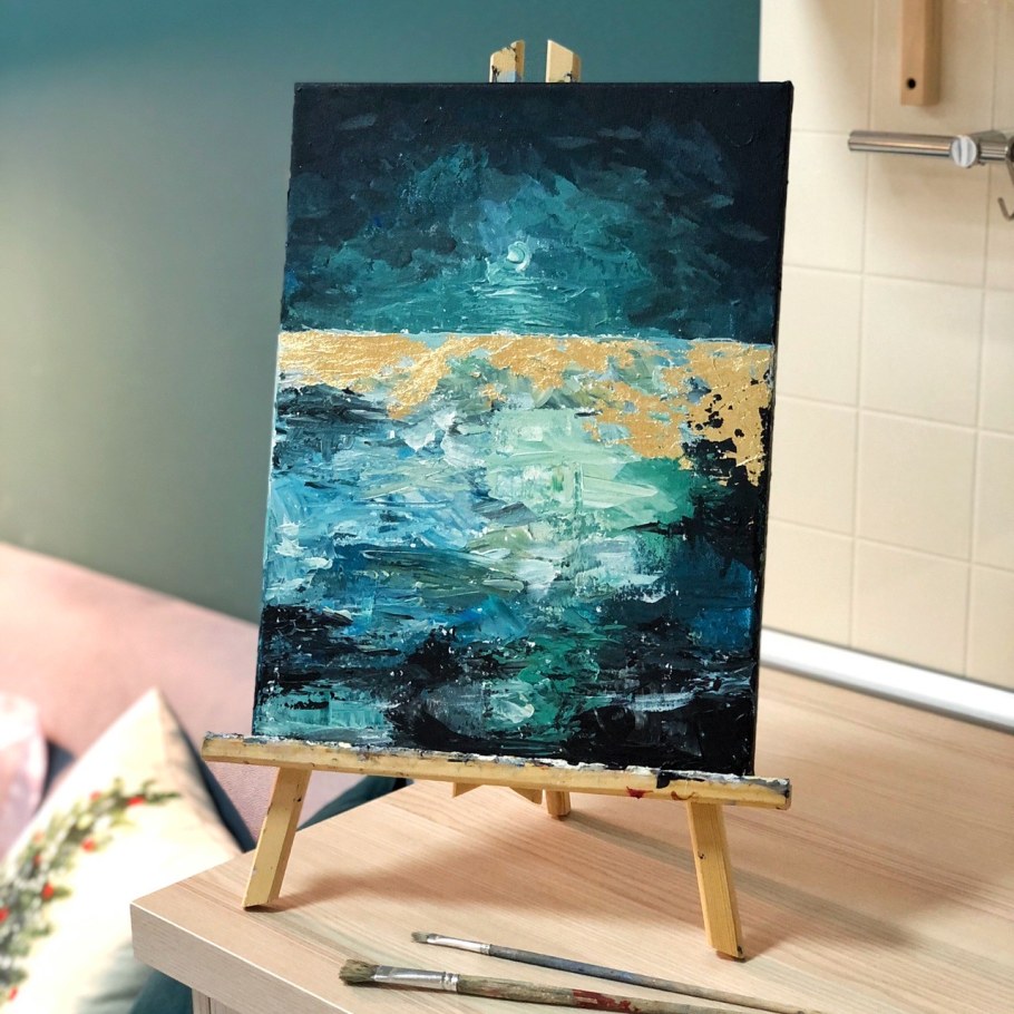 Флюид арт акрил море