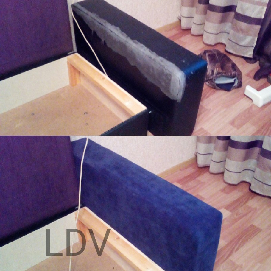 Обивка подлокотника дивана