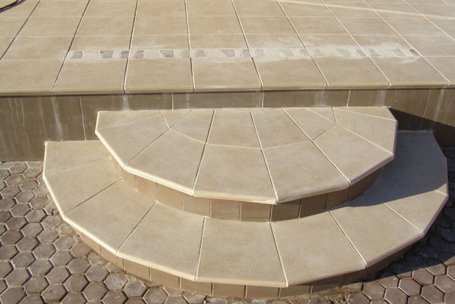 Клинкерные ступени круглое крыльцо