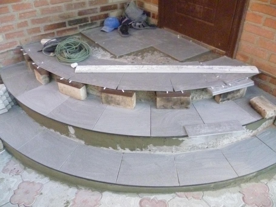 Круглые ступеньки для крыльца