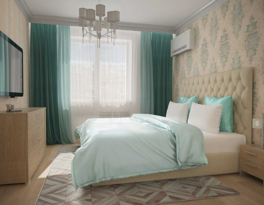 Шторы Верди морская волна