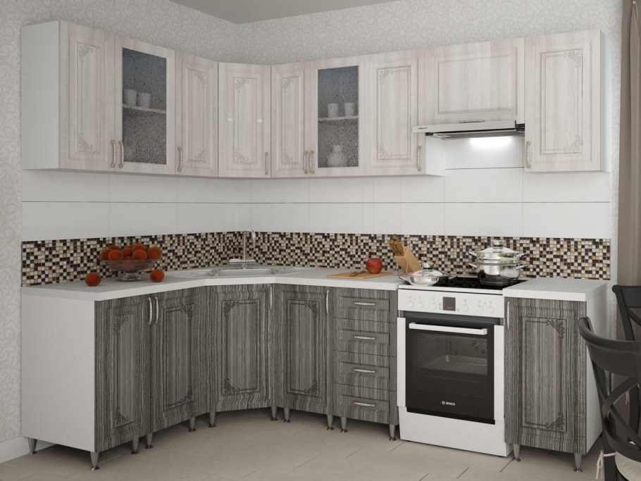 Кухня модульная Виктория Сандал белый