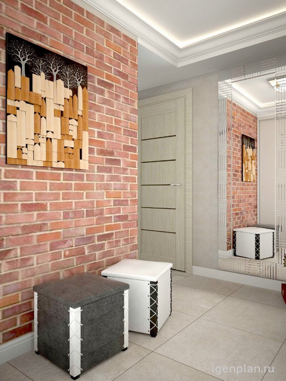 Отделка кирпичом в интерьере