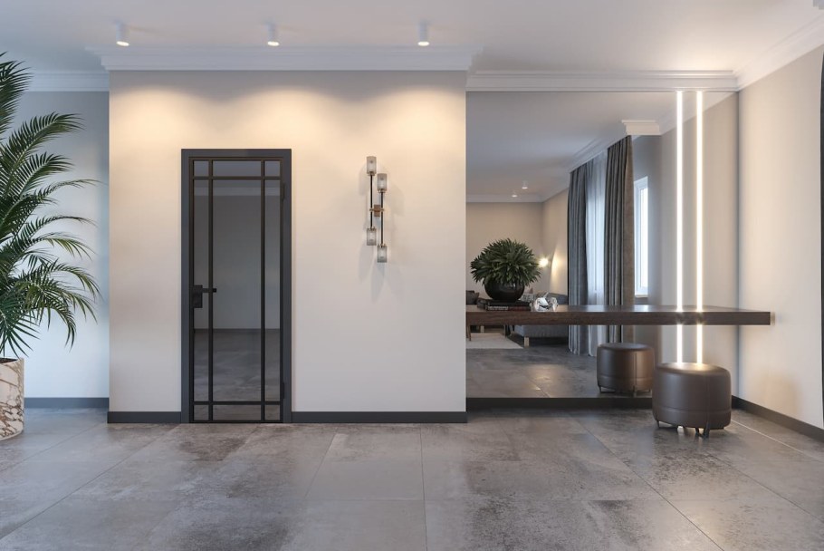 Двери профиль Дорс стеклянные