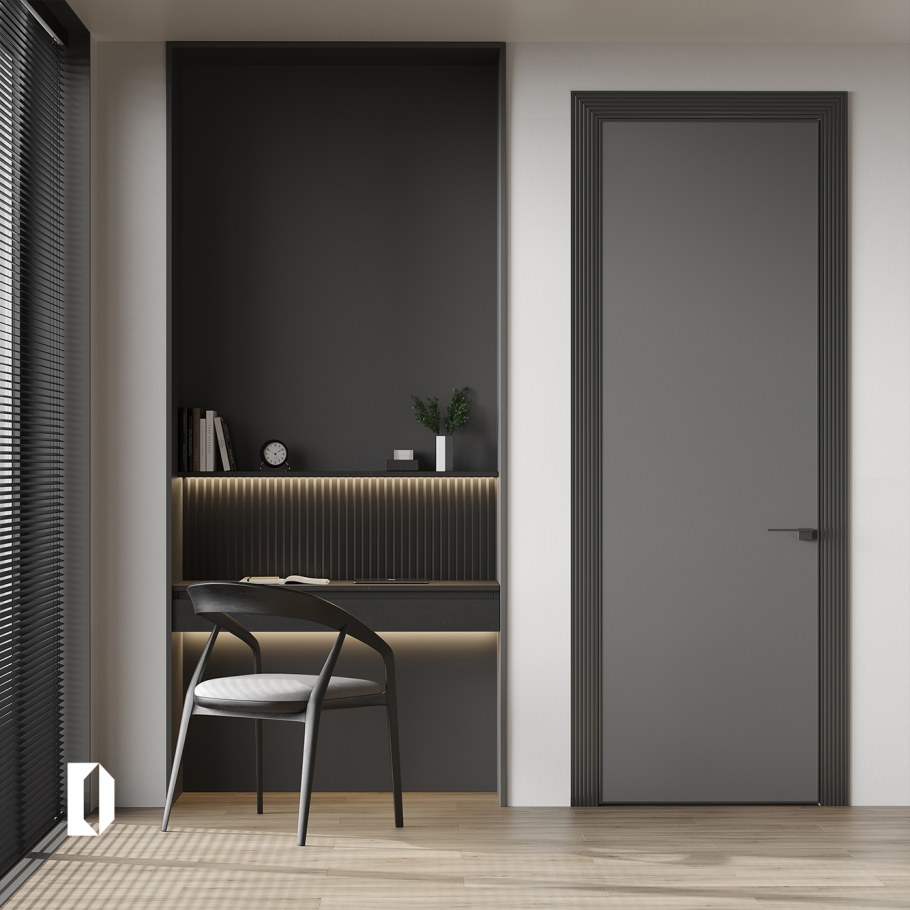 Дверь гладкая межкомнатная венге