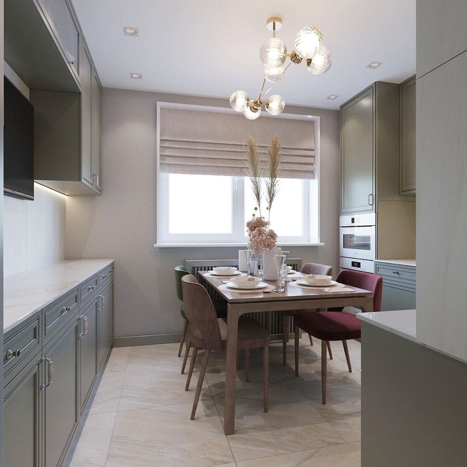 Кухня 10 кв метров интерьер квадратная