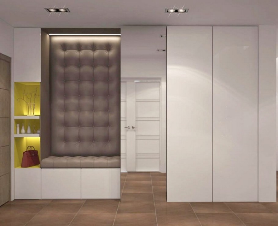 Современный встроенный шкаф в прихожую