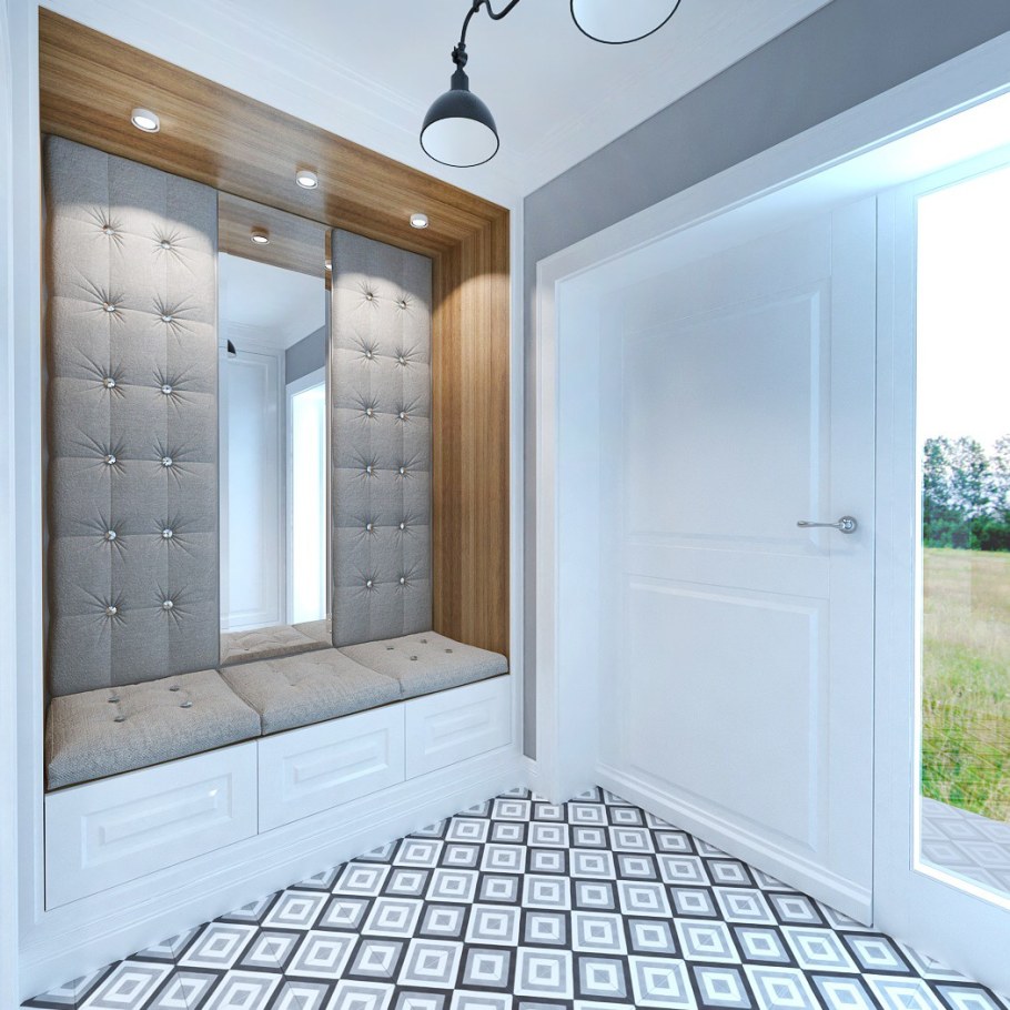 Прихожая с мягкой панелью