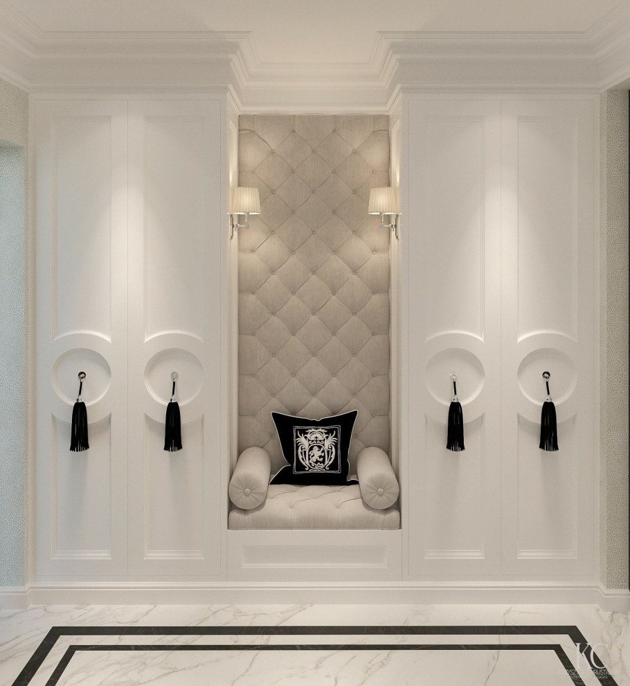 Мягкая стеновая панель в прихожую