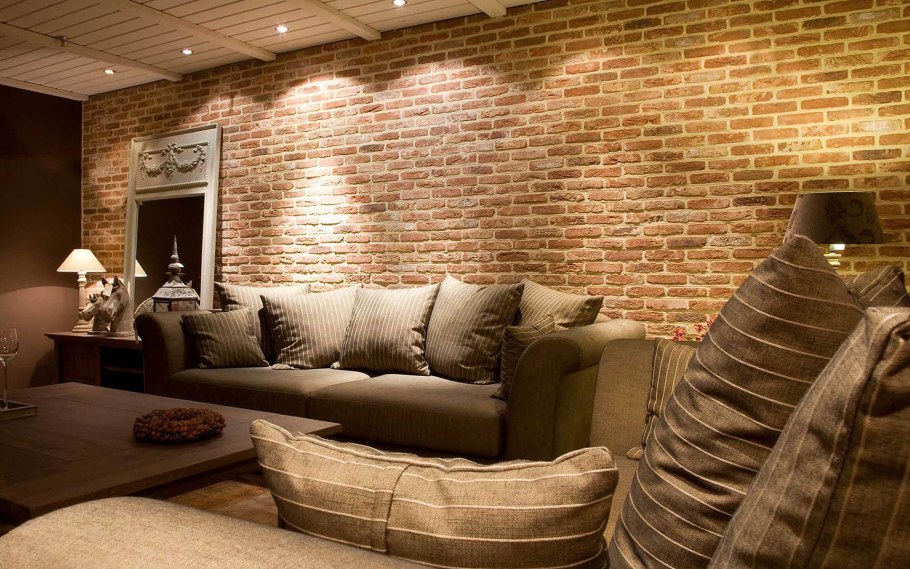 Декоративный кирпич в интерьере