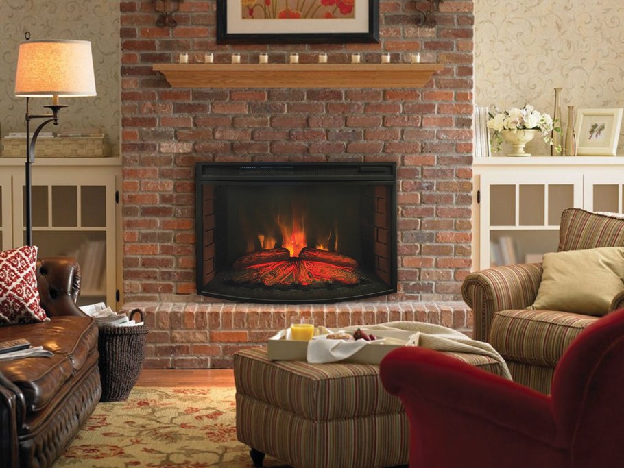 Камин кирпичный