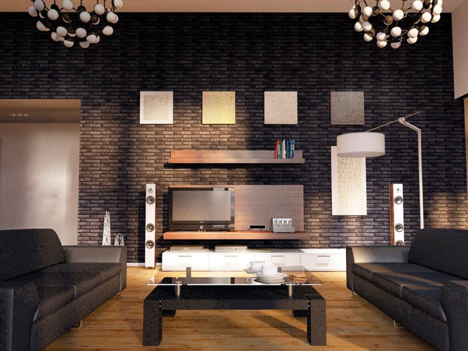 Декоративный кирпич в интерьере