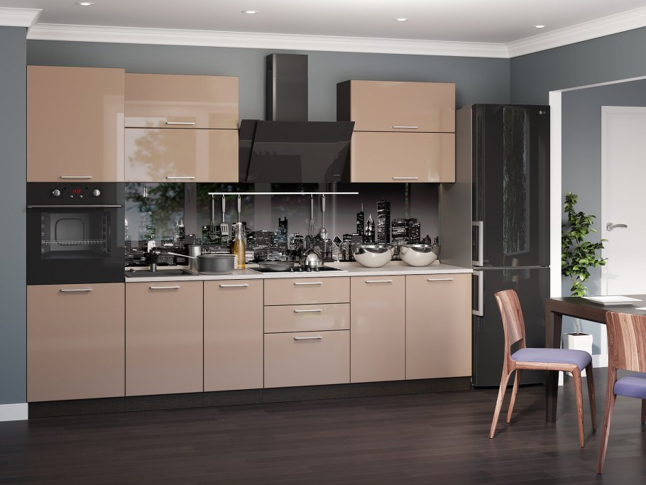 Кухня мокко капучино глянец капучино